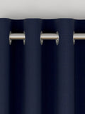 Navy blue made to measure cotton curtains - British product