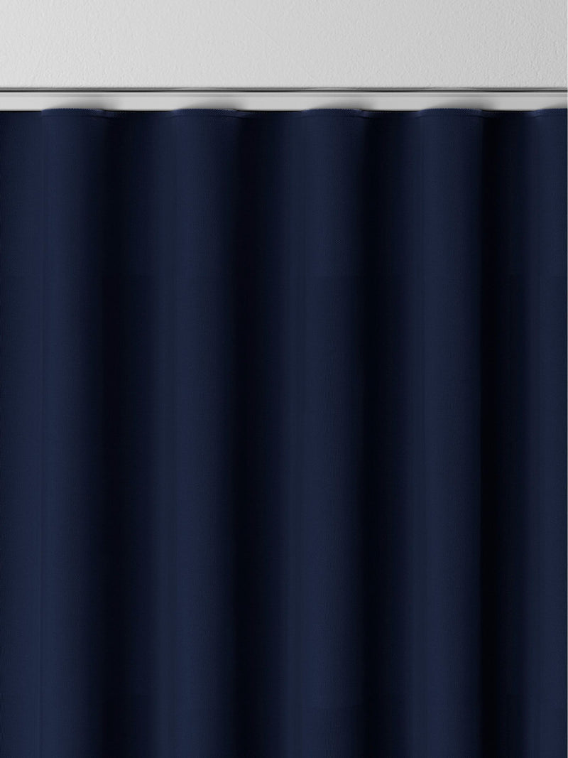 Navy blue made to measure cotton curtains - British product
