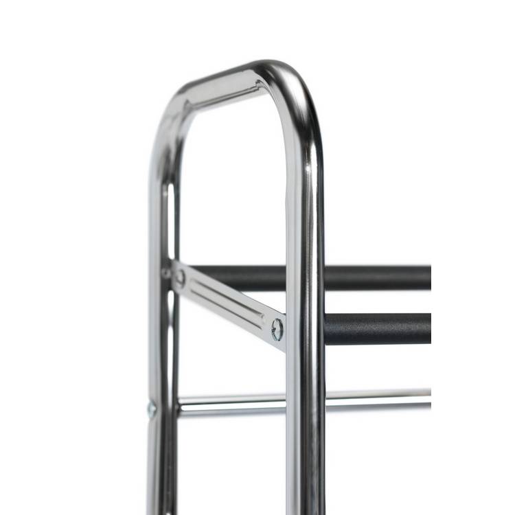 Argos Home Yori rolling shoe rack chrome, imported from the UK