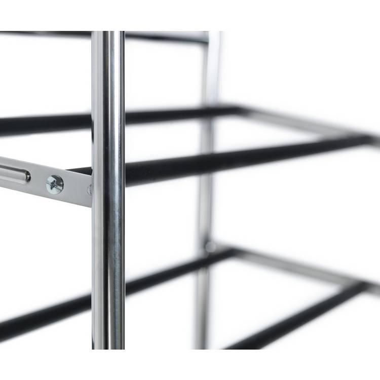 Argos Home Yori rolling shoe rack chrome, imported from the UK