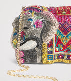 Judith Leiber crystal elephant clutch bag, imported from the UK