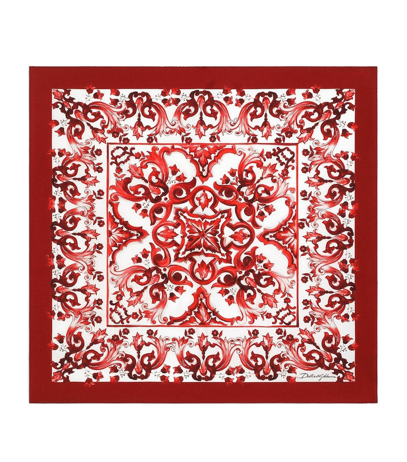 Dolce&Gabbana silk printed stole 50cm, UK version