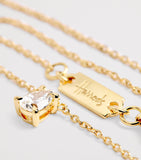 Harrods yellow gold diamond pendant necklace 0.50ct, imported from the UK