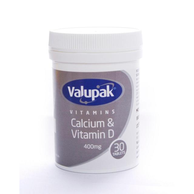 Valupak Vitamins Calcium 400mg & Vitamin D 2.5ug Tablets 30 per pack GOODS M&S