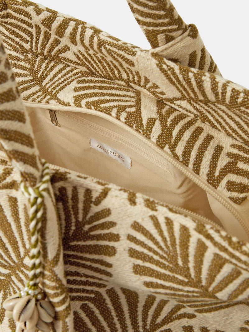 Accessorize green palm print weekend bag - British product