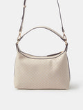 Accessorize cream woven handheld bag faux leather (British brand)