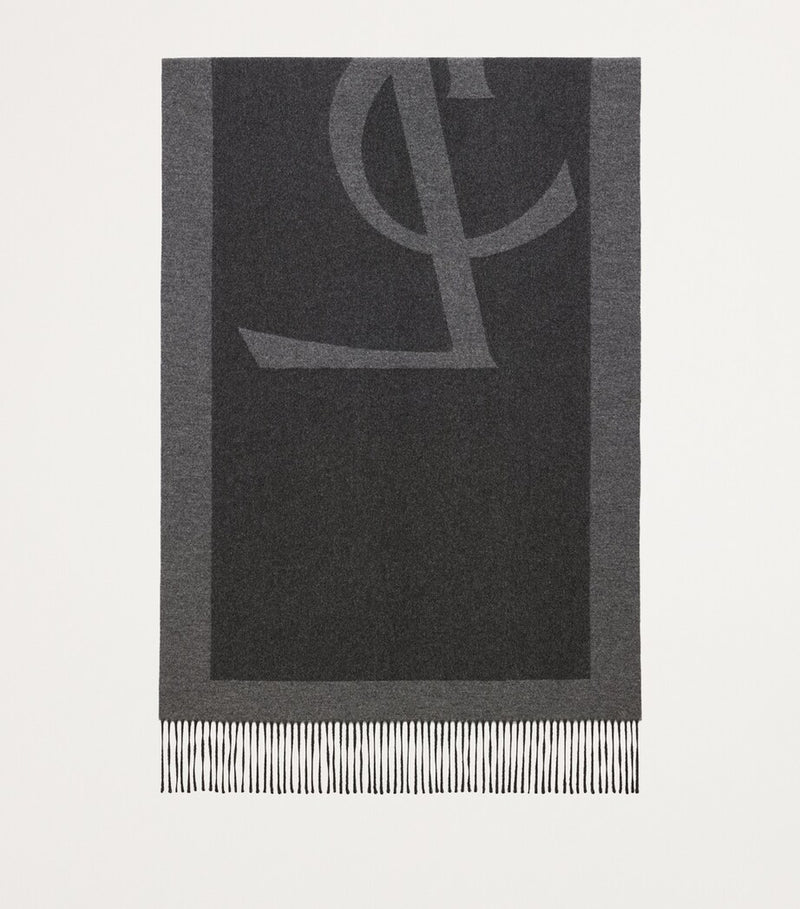 Saint Laurent silk logo scarf 210cm x 60cm - British product