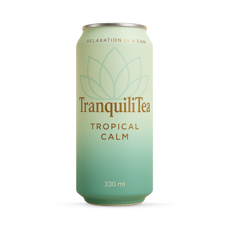 TranquiliTea Tropical Calm functional drink 330ml 12 pack - British product