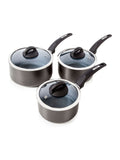 Tower ceramic nonstick saucepan set 3 piece (British brand)