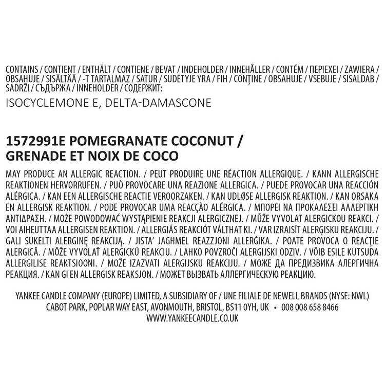 Yankee Candle medium scented candle Pomegranate Coconut - British product