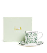 Harrods Harrods Bone China Toile Espresso Cup and Saucer- Buy online at McGrocer