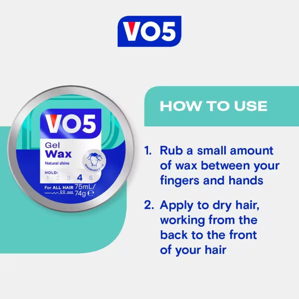 Vo5 Extreme Style Gel Wax Floreal 75ml (British brand)