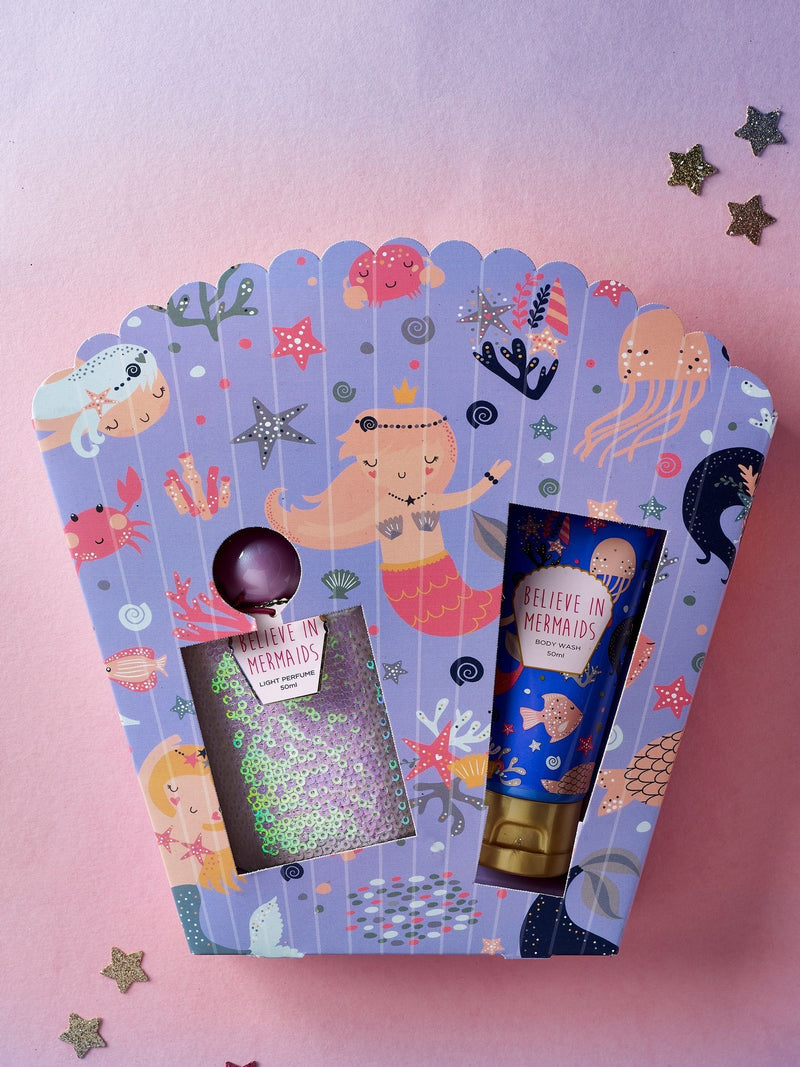 Mermaid perfume and body wash gift set for kids 50ml, UK version