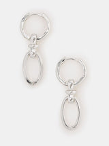 Next Accessorize 925 Sterling Silver Knot Link Drop Hoop Earrings- Buy online at McGrocer