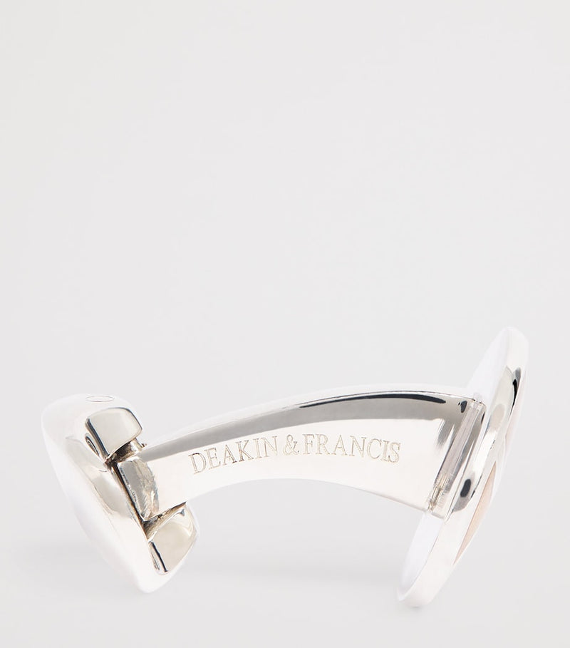 Deakin & Francis sterling silver enamel cufflinks, UK version
