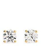 Harrods diamond stud earrings yellow gold 1.00ctw (British brand)