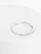 Sterling Silver Slim Sparkle Band Ring