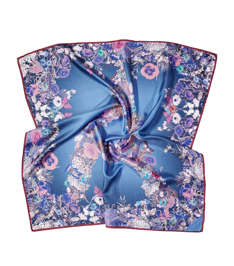 Aspinal of London silk floral scarf (British brand)