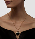 Chopard Happy Hearts necklace rose gold diamond onyx, imported from the UK