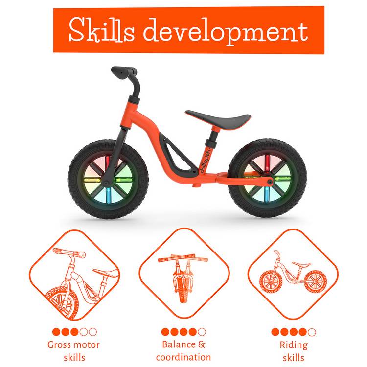 Chillafish balance bike glow orange 10 inch (British brand)