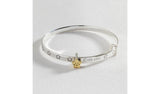 Argos Revere Sterling Silver Little Star Baby Bangle with Gold-Tone Star 35mm- Buy online at McGrocer