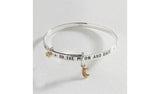 Revere baby bangle with moon and star charm (British brand)