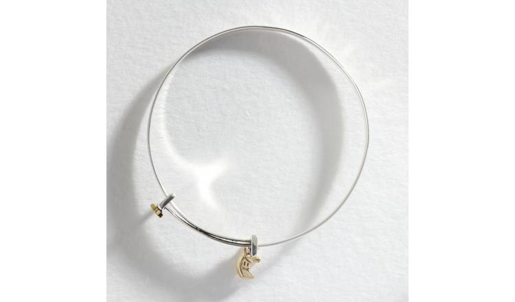 Revere baby bangle with moon and star charm (British brand)