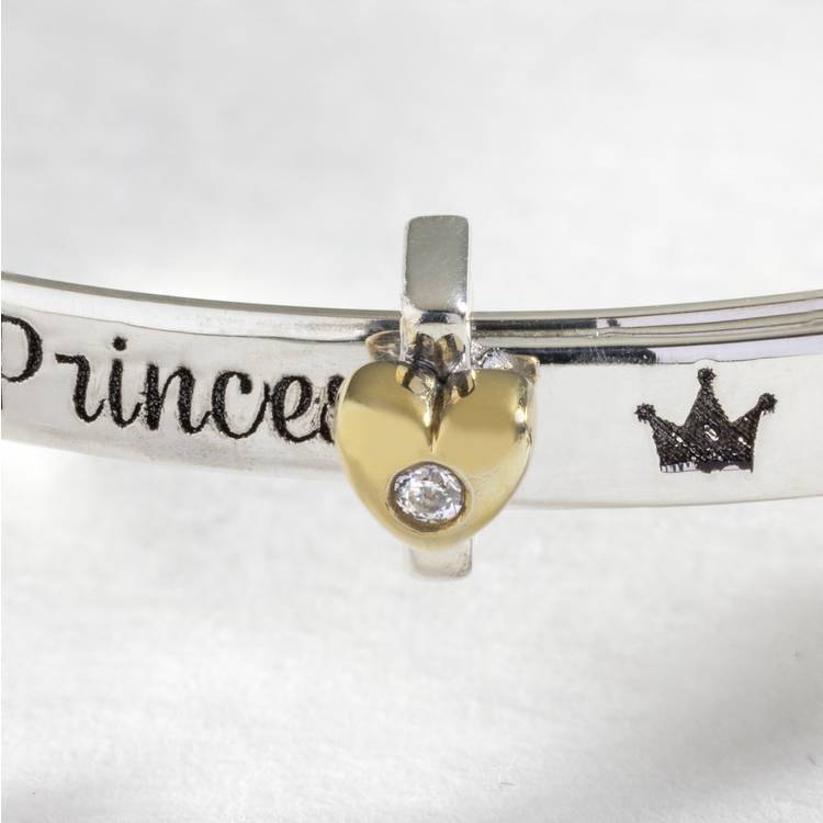 Revere Silver Little Princess Baby Bangle 35mm, imported from the UK