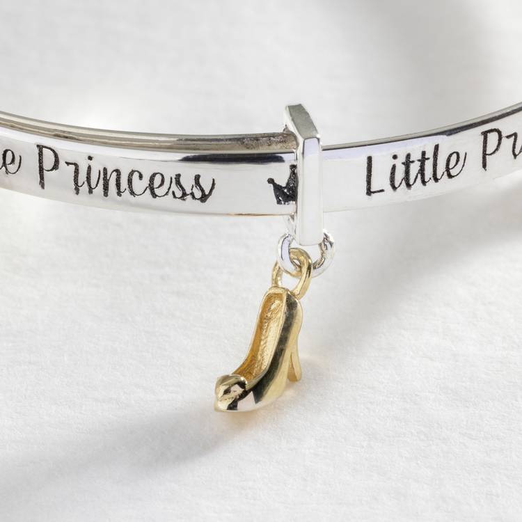 Revere Silver Little Princess Baby Bangle 35mm, imported from the UK