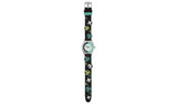 Tikkers kids watch navy 3D coloured football strap, UK version