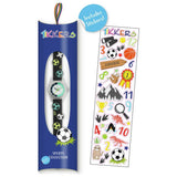 Tikkers kids watch navy 3D coloured football strap, UK version