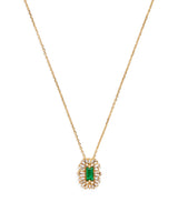 Harrods Suzanne Kalan Yellow Gold Diamond and Emerald One of a Kind Necklace- Buy online at McGrocer