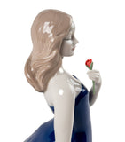 Lladró porcelain rose ball sculpture, imported from the UK
