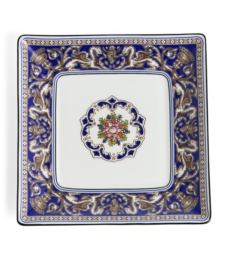 Wedgwood Florentine Marine square tray 14cm fine bone china - British product
