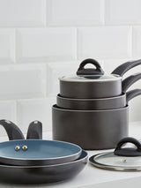 Next Tower Clear Stainless Steel 5 Piece Pan Set- Buy online at McGrocer