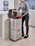Joseph Joseph Silver Totem Max 60L waste and recycling bin, UK version