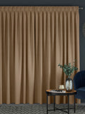 Eloise made to measure curtains in Latte Natural, imported from the UK
