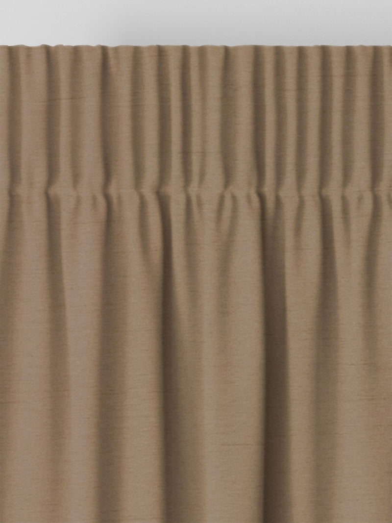Eloise made to measure curtains in Latte Natural, imported from the UK
