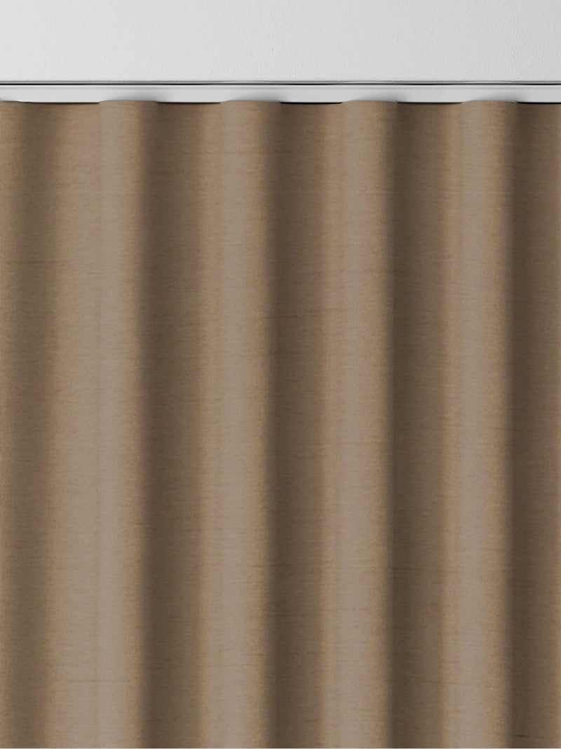 Eloise made to measure curtains in Latte Natural, imported from the UK