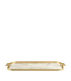 Kaymet anodised aluminium ribbed carry tray with white marble design, UK version