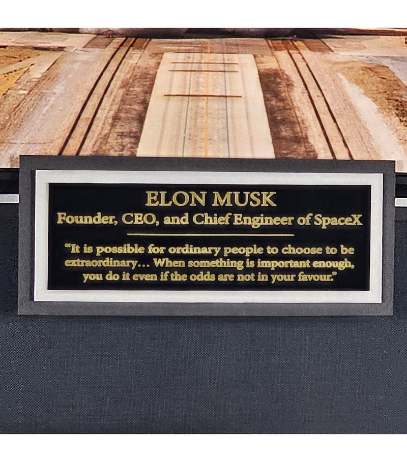 Leipzig Galleries framed display signed Elon Musk SpaceX 70x77.5cm (British brand)