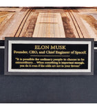 Leipzig Galleries framed display signed Elon Musk SpaceX 70x77.5cm (British brand)