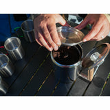 Alpine Mountain Gear percolator set with four carabiner mugs, UK version