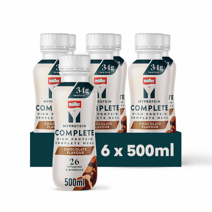 Muller Myprotein meal replacement drink chocolate 6 x 500ml (British brand)