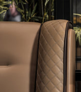 Harrods Quilted Bed Headboard with Contrast Trim, 220cm Width- Buy online at McGrocer