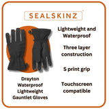Sealskinz waterproof lightweight gauntlet gloves, UK version