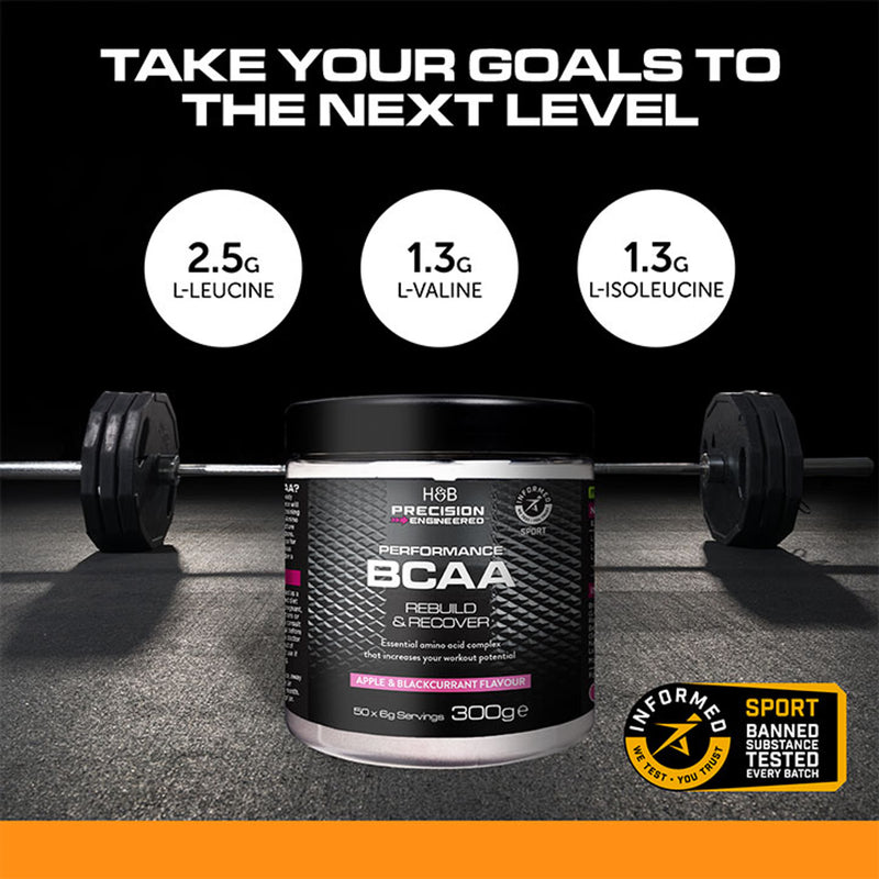 Performance BCAA supplement apple and blackcurrant 300g (British brand)