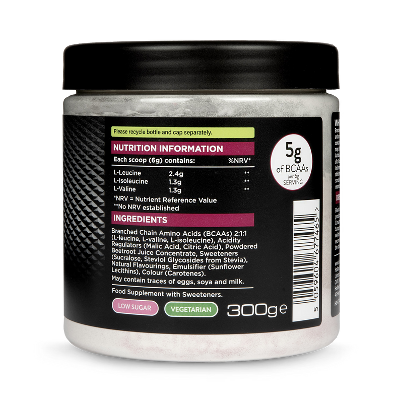 Performance BCAA supplement apple and blackcurrant 300g (British brand)