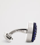 Giorgio Armani sterling silver cufflinks with blue pavé crystals, imported from the UK