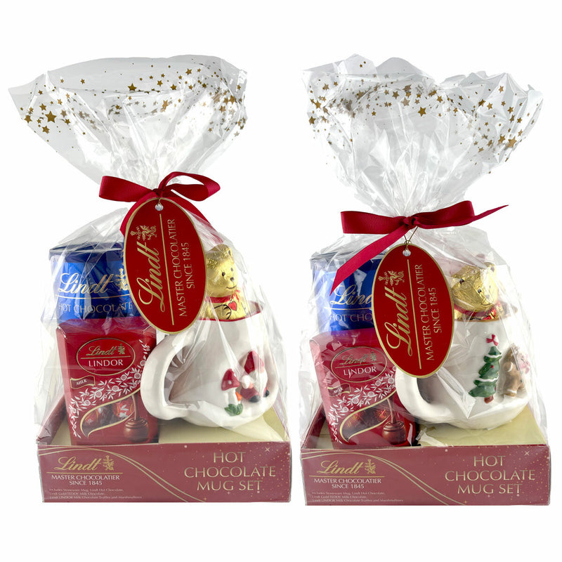 Lindt Hot Chocolate Mug Set stoneware mug and chocolates - British product